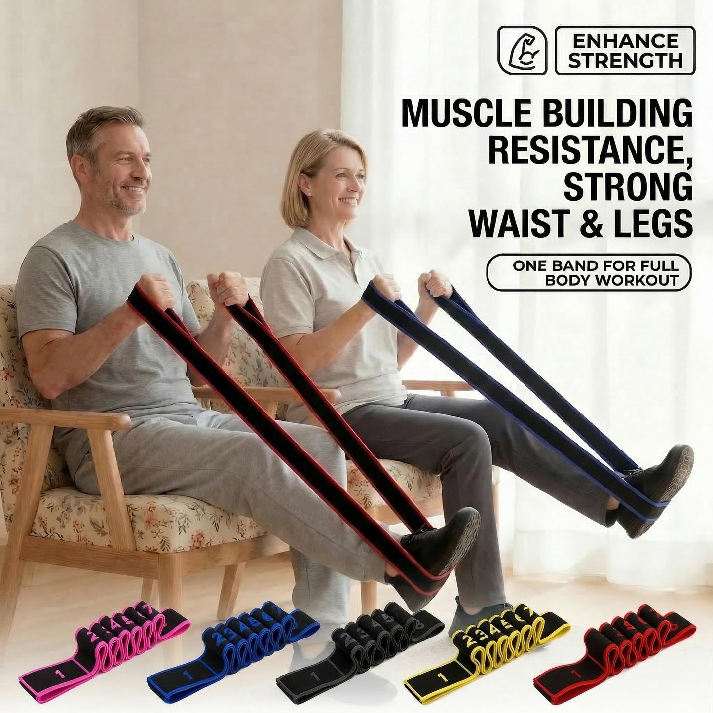 8-Slot Multi-Loop Stretch & Resistance Band