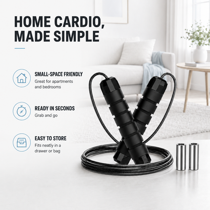 Adjustable-Pro Speed Jump Rope, Tangle-Free Skipping Rope with Ball Bearing Swivel & Ergonomic Handles for Women, Men & Kids, Home, School & Gym Workouts