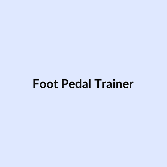 Foot-pedal resistance trainer with foam handles